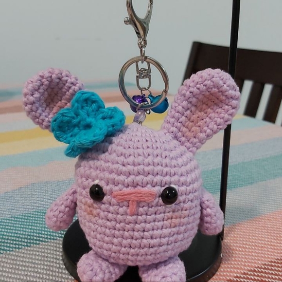 Keychain- lilac bunny‼️ (3/$25) - Picture 2 of 5